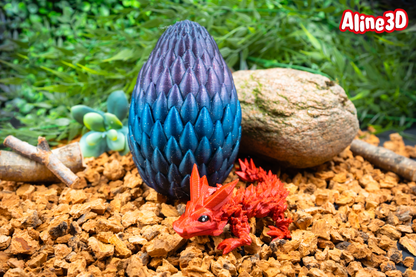 Dragon Egg with Baby Crystal Dragon